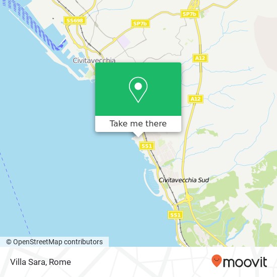 Villa Sara map