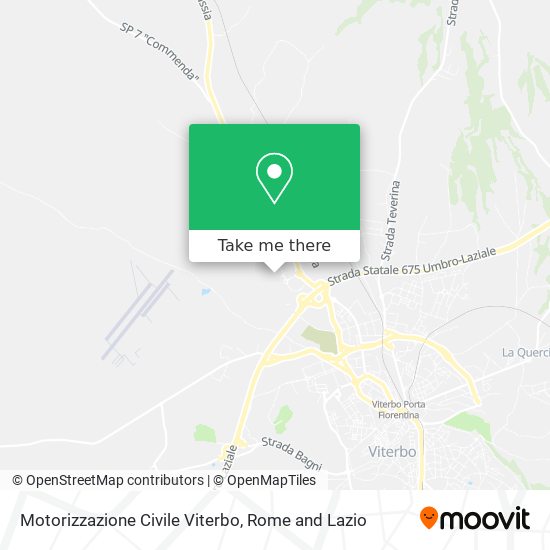 Motorizzazione Civile Viterbo map