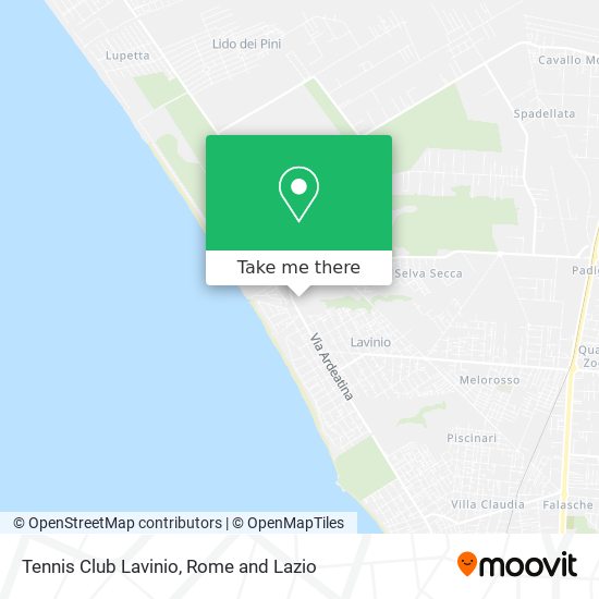 Tennis Club Lavinio map