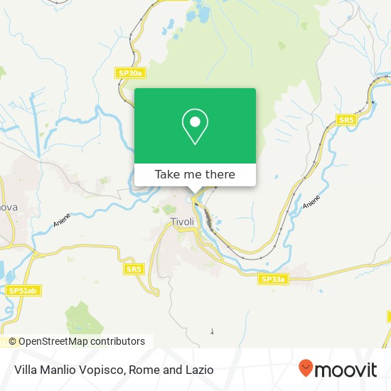 Villa Manlio Vopisco map