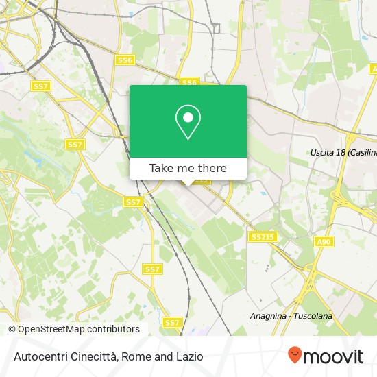 Autocentri Cinecittà map