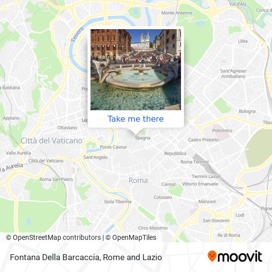 Fontana Della Barcaccia map