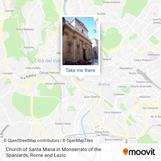 Church of Santa Maria in Monserrato of the Spaniards map
