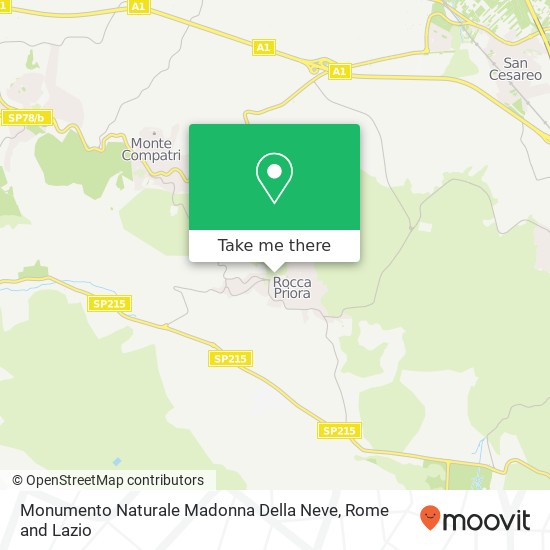 Monumento Naturale Madonna Della Neve map