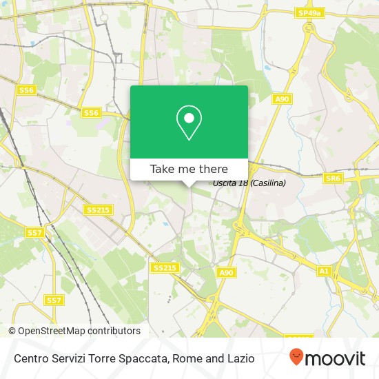 Centro Servizi Torre Spaccata map