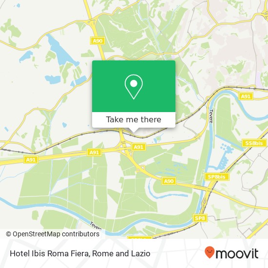 Hotel Ibis Roma Fiera map