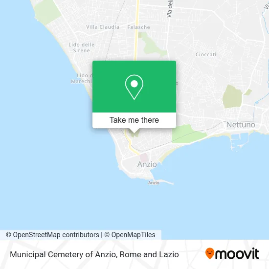 Municipal Cemetery of Anzio map