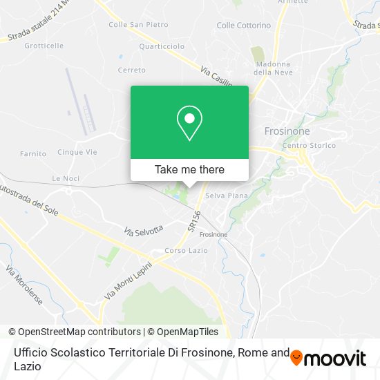 Ufficio Scolastico Territoriale Di Frosinone map