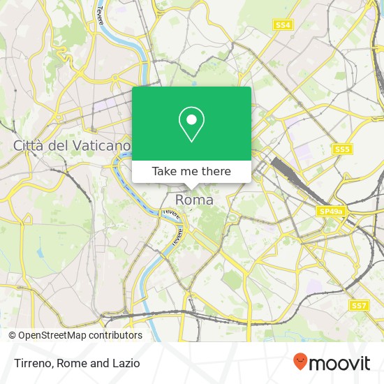 Tirreno map