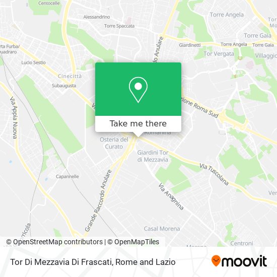 Tor Di Mezzavia Di Frascati map