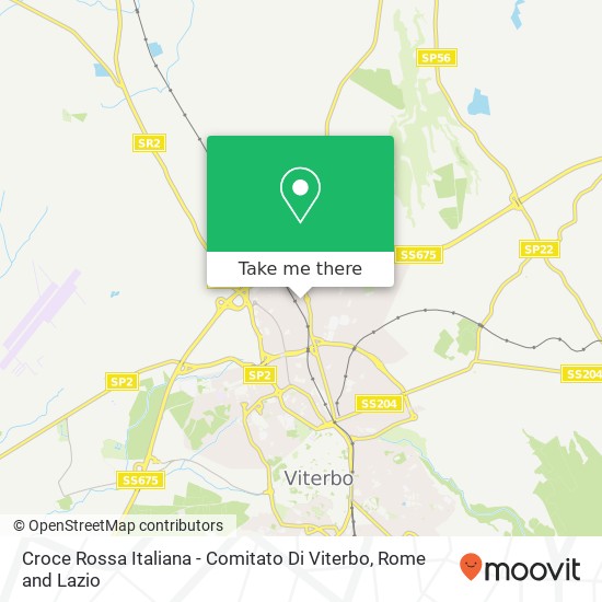 Croce Rossa Italiana - Comitato Di Viterbo map