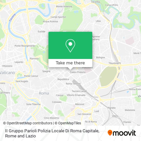 II Gruppo Parioli Polizia Locale Di Roma Capitale map