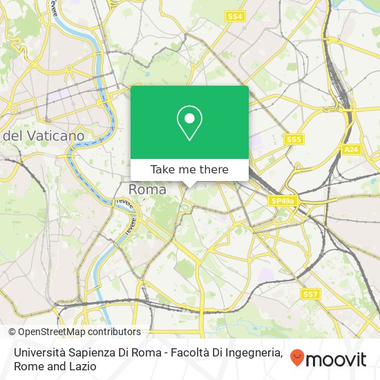 Università Sapienza Di Roma - Facoltà Di Ingegneria map