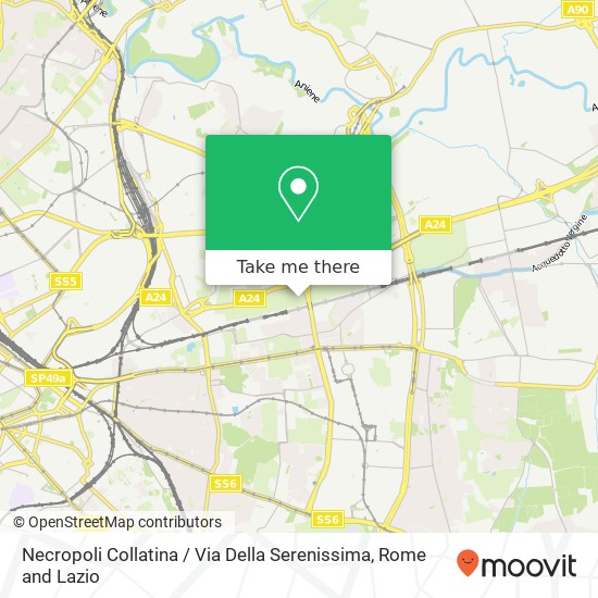 Necropoli Collatina / Via Della Serenissima map