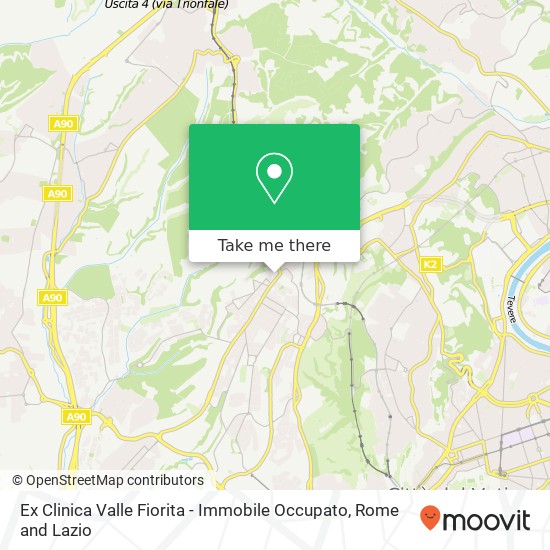 Ex Clinica Valle Fiorita - Immobile Occupato map