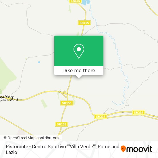 Ristorante - Centro Sportivo ""Villa Verde"" map