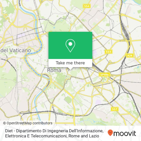 Diet - Dipartimento Di Ingegneria Dell'Informazione, Elettronica E Telecomunicazioni map