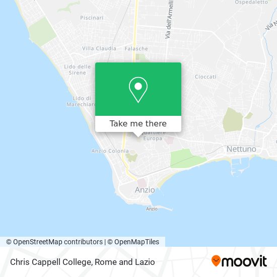 Chris Cappell College map