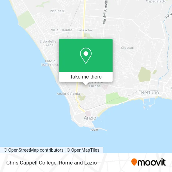 Chris Cappell College map
