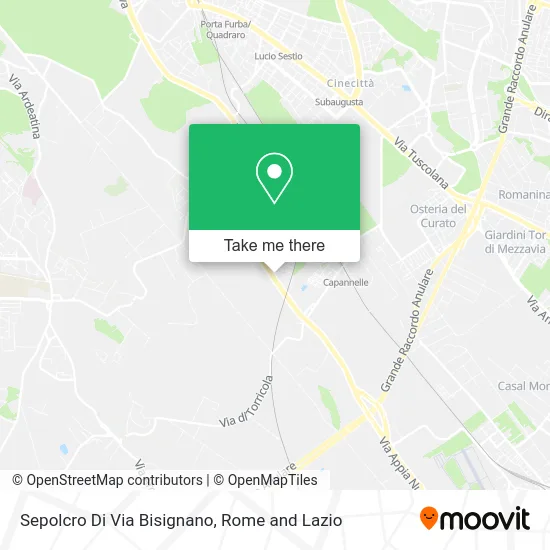 Bisignano Street Sepulcher map