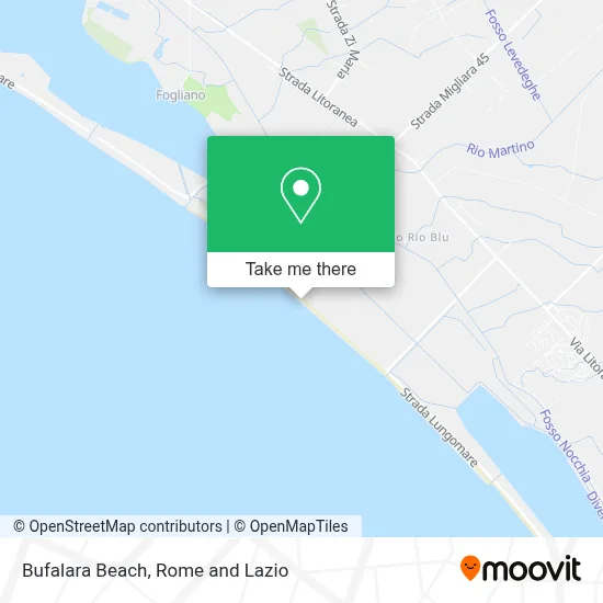 Bufalara Beach map