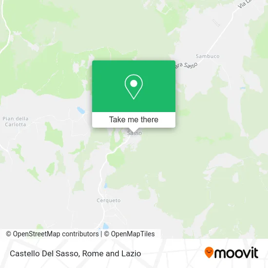 Castle of Sasso map