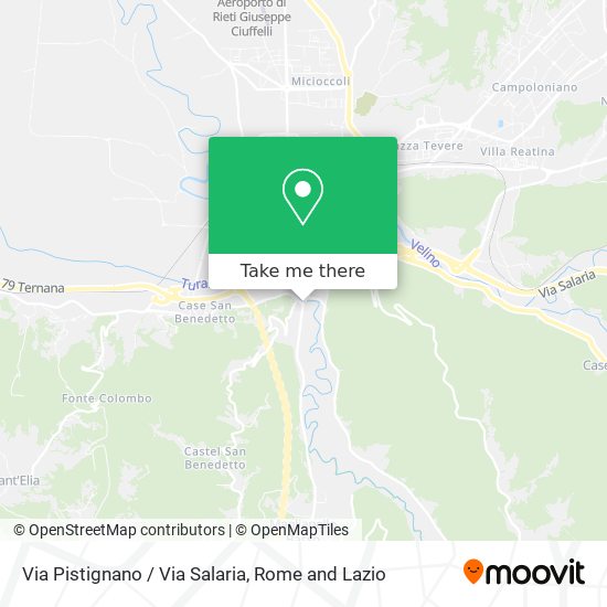 Via Pistignano / Via Salaria map