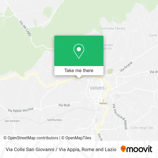 Colle San Giovanni Street / Appia Street map