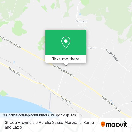 Strada Provinciale Aurelia Sasso Manziana map