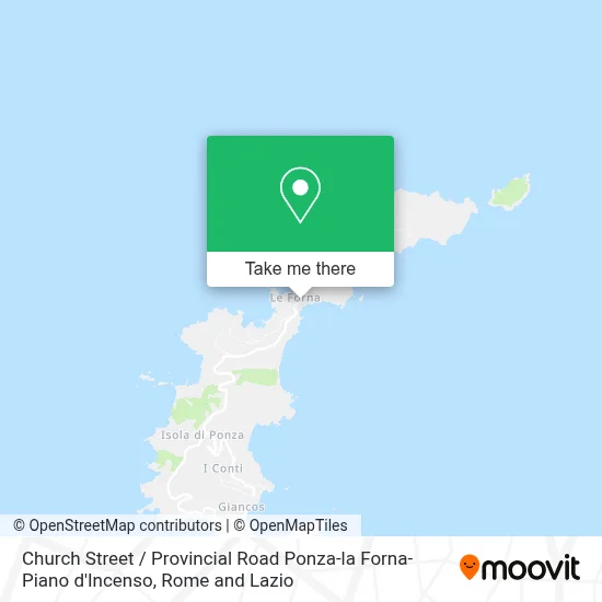 Church Street / Provincial Road Ponza-la Forna-Piano d'Incenso map