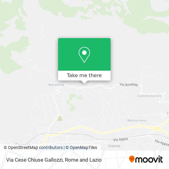 Via Cese Chiuse Gallozzi map