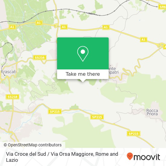 Via Croce del Sud / Via Orsa Maggiore map