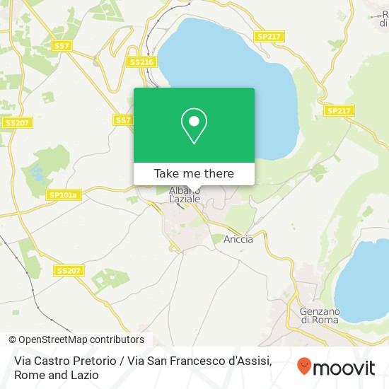 Via Castro Pretorio / Via San Francesco d'Assisi map