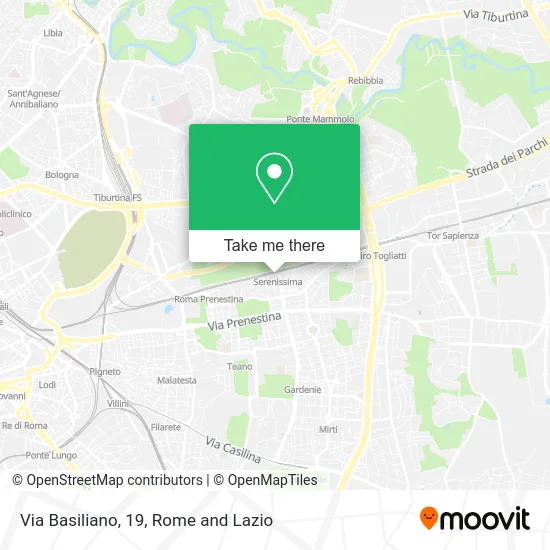 Basiliano Street, 19 map