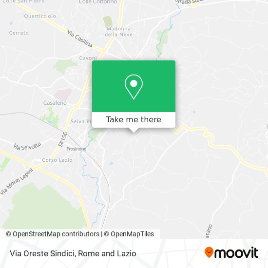 Via Oreste Sindici map