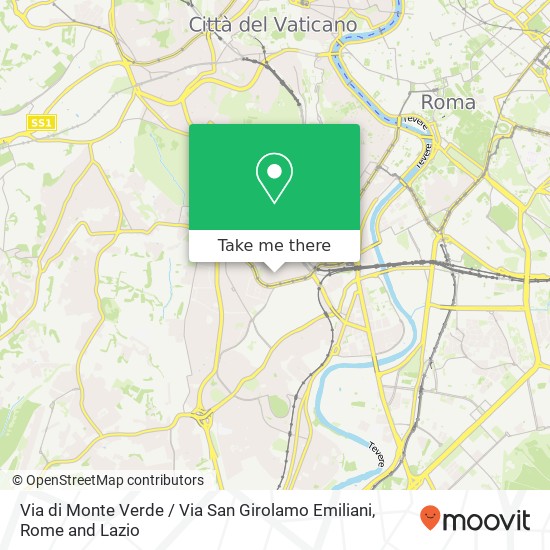 Via di Monte Verde / Via San Girolamo Emiliani map