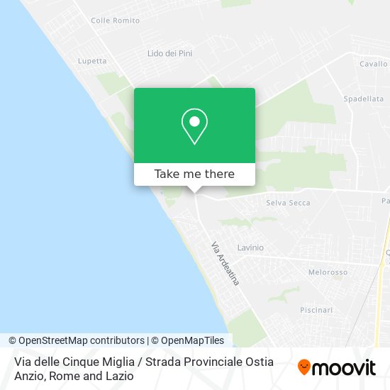 Via delle Cinque Miglia / Strada Provinciale Ostia Anzio map