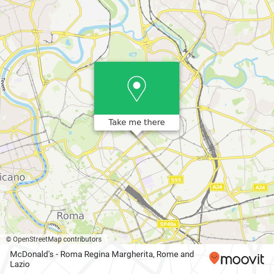 McDonald's - Roma Regina Margherita map