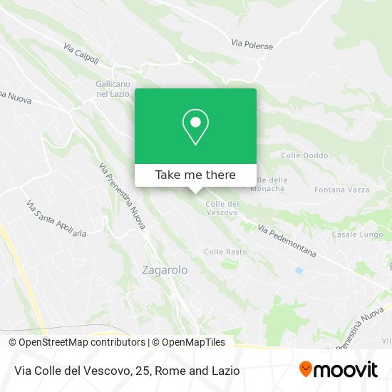 Via Colle del Vescovo, 25 map