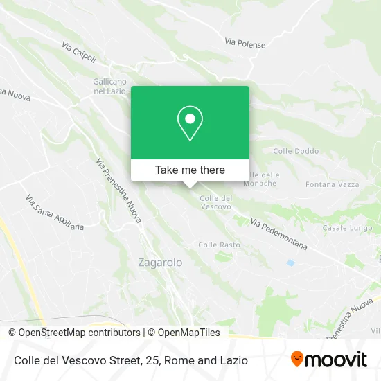 Colle del Vescovo Street, 25 map