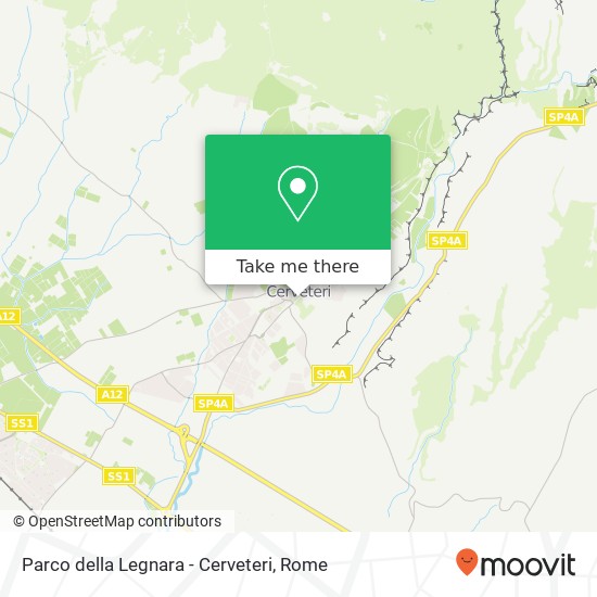 Parco della Legnara - Cerveteri map