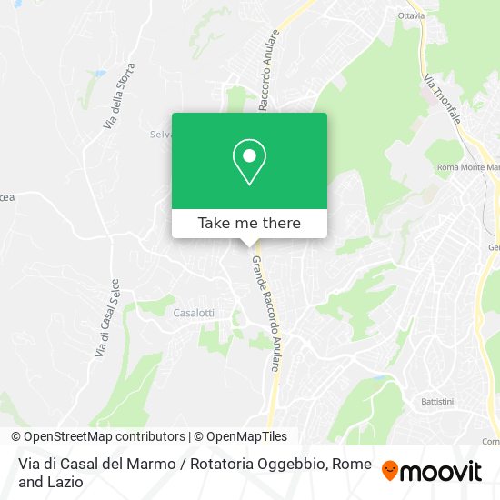 Via di Casal del Marmo / Rotatoria Oggebbio map