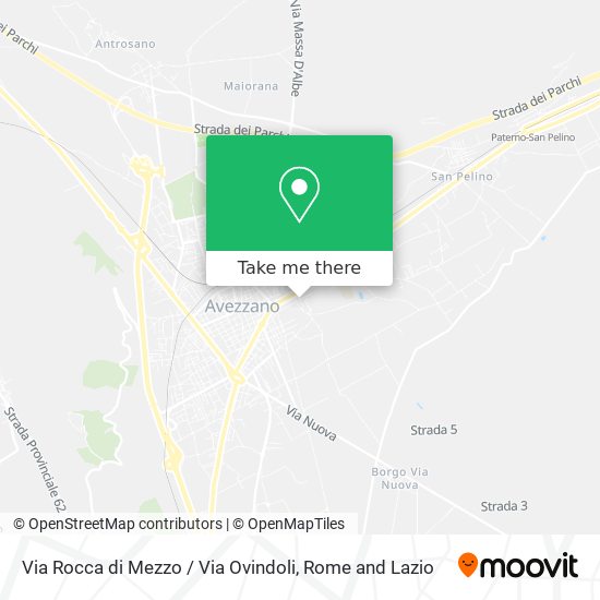 Via Rocca di Mezzo / Via Ovindoli map