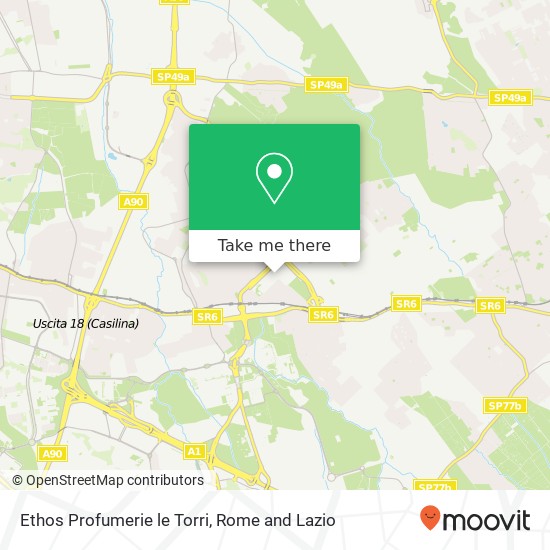 Ethos Profumerie le Torri map