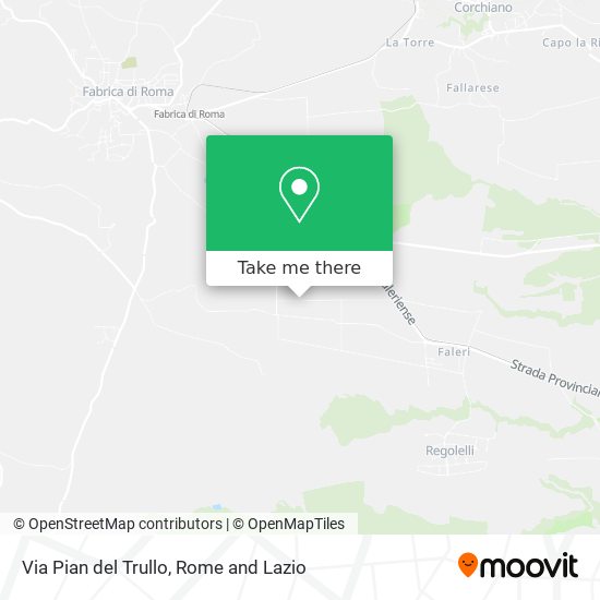 Via Pian del Trullo map