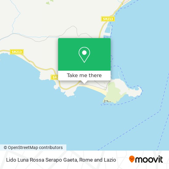 Lido Luna Rossa Serapo Gaeta map
