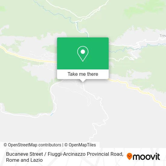 Bucaneve Street / Fiuggi-Arcinazzo Provincial Road map