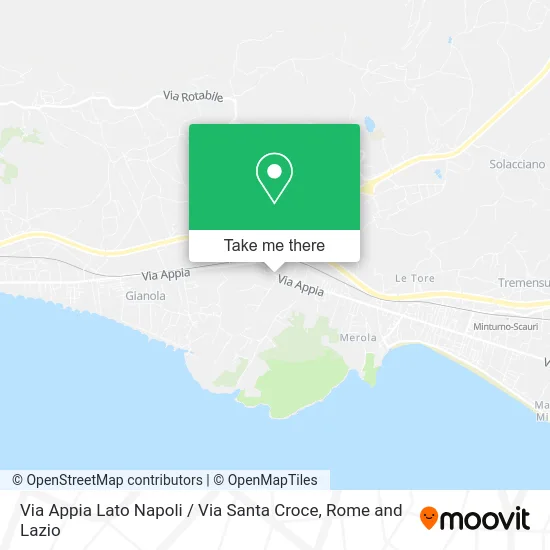 Appia Street Naples Side / Santa Croce Street map