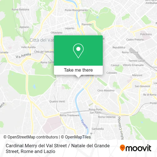 Cardinal Merry del Val Street / Natale del Grande Street map