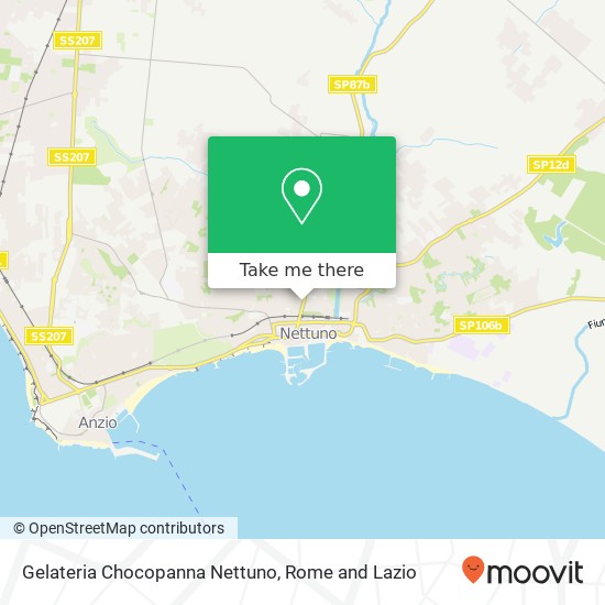 Gelateria Chocopanna Nettuno map